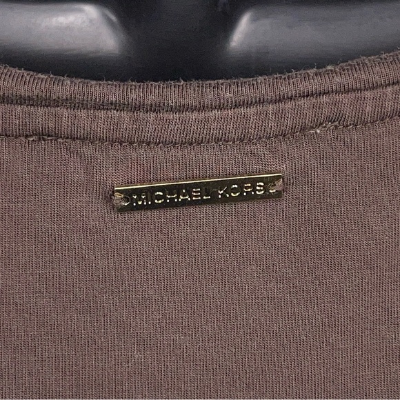 LARGE MICHAEL MICHAEL KORS BROWN ZEBRA PRINT TOP FAUX FUR FRONT - Picture 6 of 13